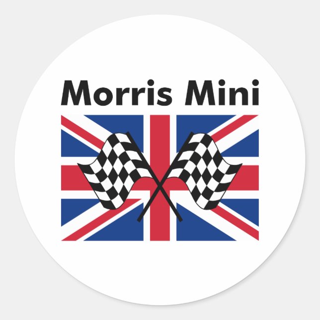 Classic Morris Mini Round Sticker (Front)