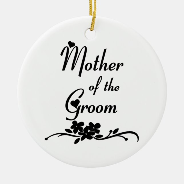 Classic Mother of the Groom Ceramic Tree Decoration (Front)