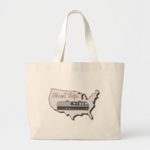 Classic Motor Home USA Road Trip Large Tote Bag