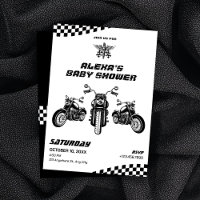 Classic motorbike mechanic baby shower