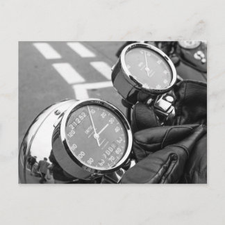 Classic Motorbike Speedometer Postcard