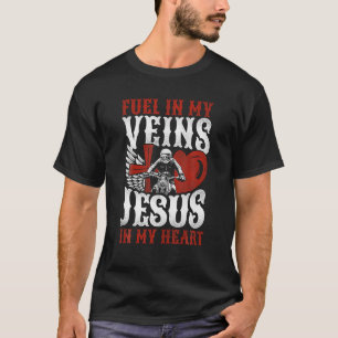 Classic Motorcycle Biker Jesus Faith Christian Fue T-Shirt
