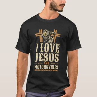 Classic Motorcycle Biker Jesus Faith Christian I L T-Shirt