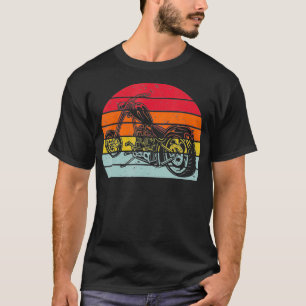 Classic Motorcycle Biker Retro Vintage Sunset T-Shirt