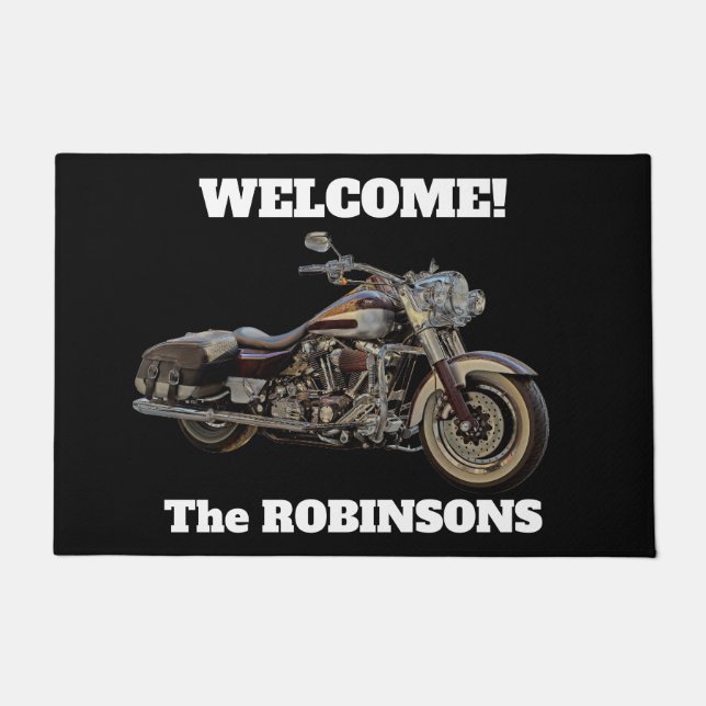Classic Motorcycle Doormat (Front)