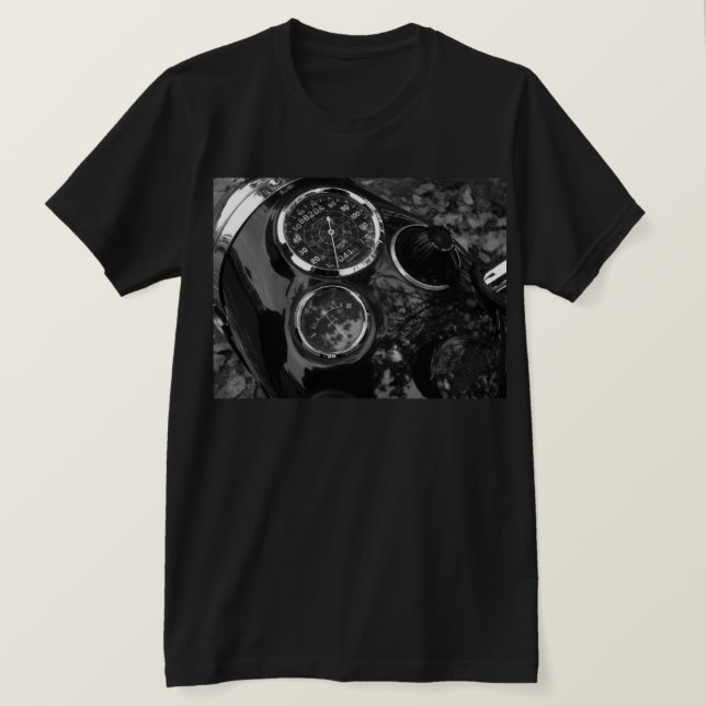 Classic Motorcycle Gauges T-Shirt (Design Front)
