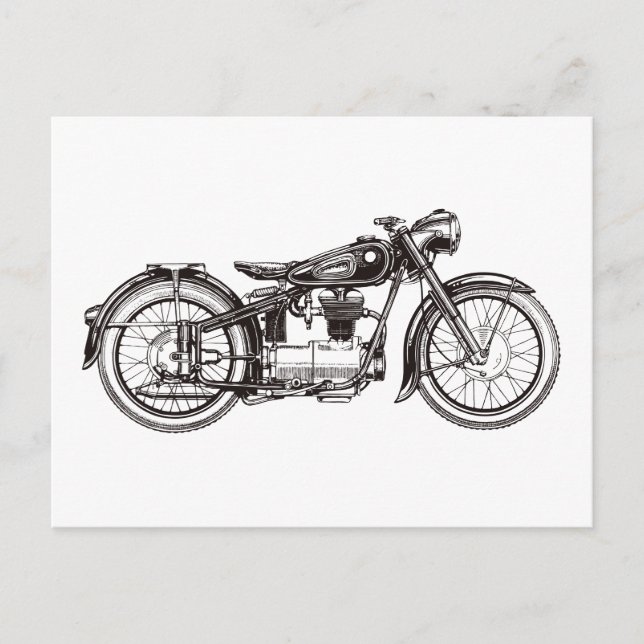 Classic motorcycle III Postcard (Front)