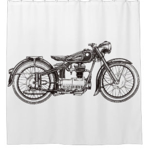 Classic motorcycle III Shower Curtain