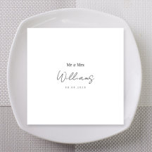 Classic Mr & Mrs Last Name Wedding