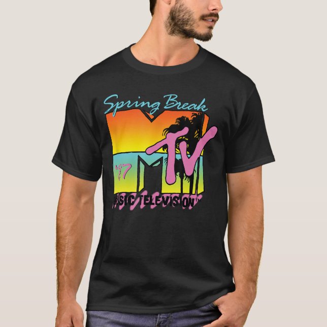 Classic MTV Logo Spring Break 87 T-Shirt (Front)