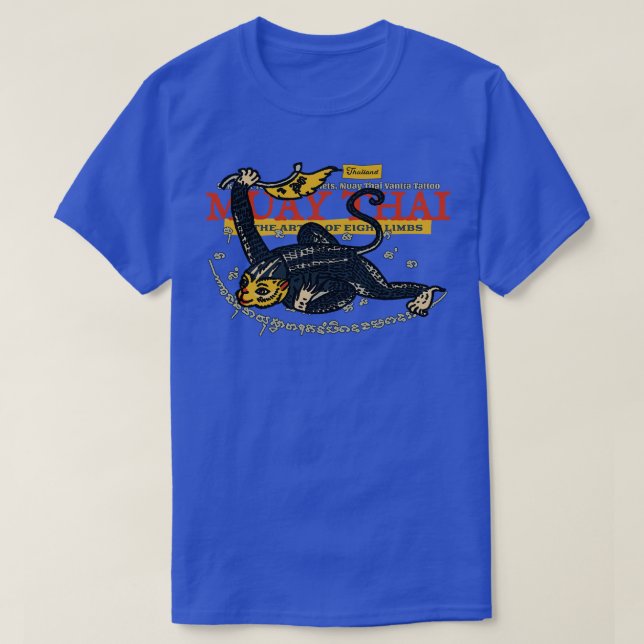 Classic Muay Thai Tattoo Monkey T-Shirt (Design Front)