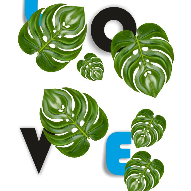 Classic Mug, 11 oz Coffee Mug (Tropical Monstera Leaves Clipart Bundle – Transparent Background – Print Ready)