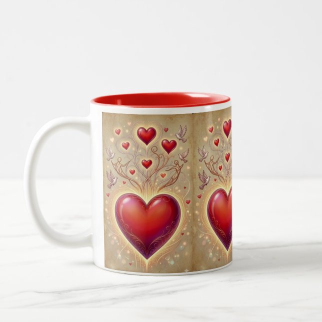 Classic Mug, 11 oz Two-Tone Coffee Mug (Left)