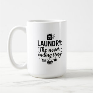 Classic Mug 15 oz - Never-Ending Laundry Quote