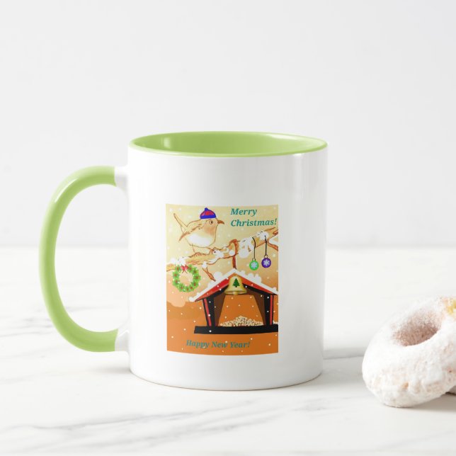 Classic Mug - christmas bird feeder (With Donut)