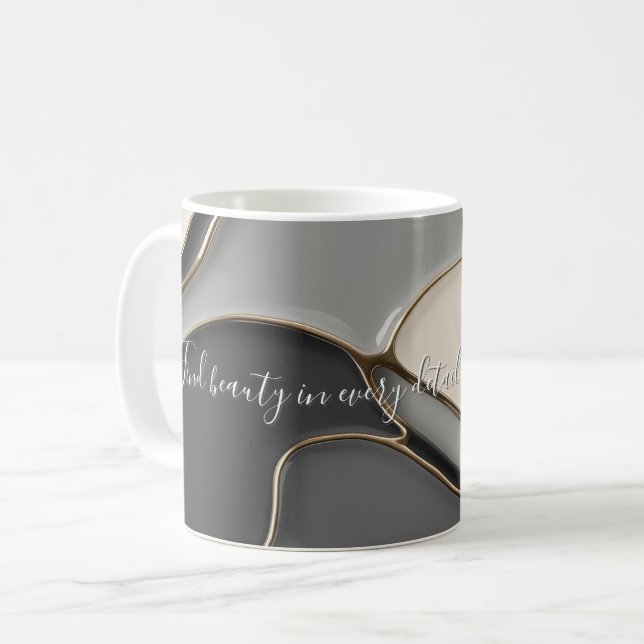 Classic mug in stylish abstract graphic (Front Left)