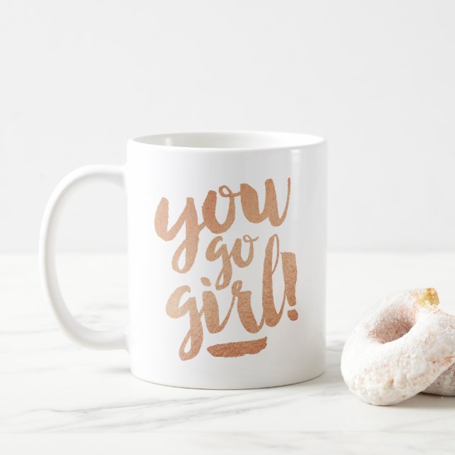 Classic Mug Motivation Quote You Go Girl Lady Boss (With Donut)