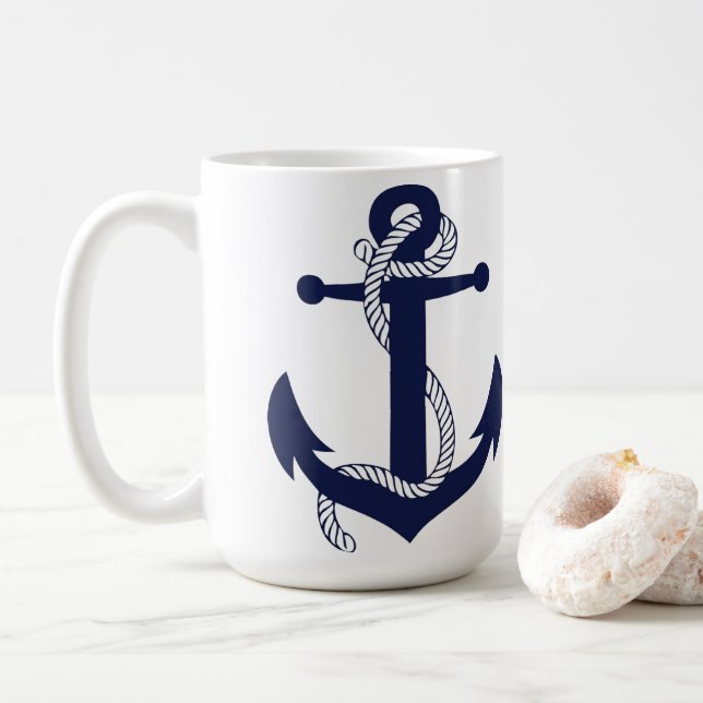 Classic Mug - Nautical Anchor with Robe & Compass (With Donut)