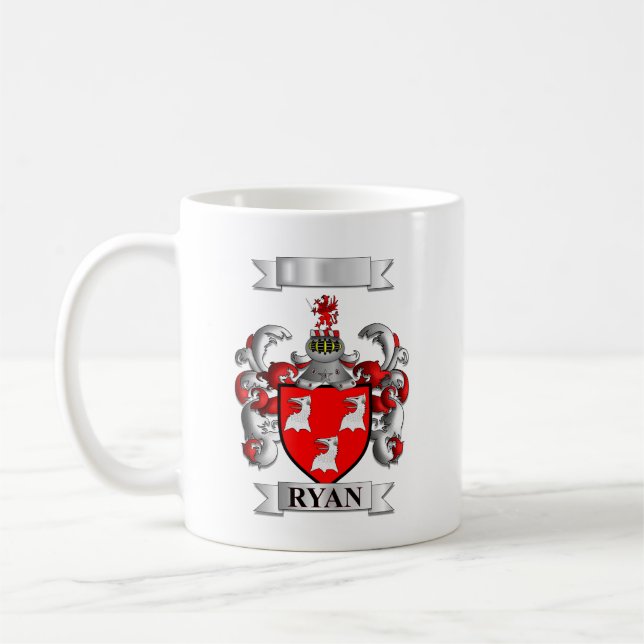Classic Mug Ryan Surname And Shield (Left)