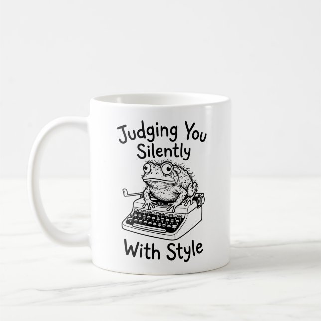 Classic Mug - Warty Toad Judging Humour Quote (Left)