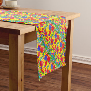 Classic Mug with color art background Short Table Runner