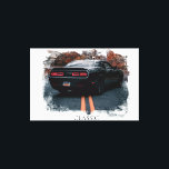 *~* Classic  Muscle Car Antique Old Canvas Print<br><div class="desc">STRETCHED CANVAS PRINT - CLASSIC CAR- Grunge style Digital Enhanced Photo Paintings - PERSONALIZE TEXT IF DESIRED. - BLACK Muscle car. The background Frame is WHITE. The word CLASSIC can be edited to your liking or Deleted. Energetically Enhanced as well Digital Enhanced Photo Paintings of vehicle which is a Classic...</div>