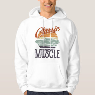 Classic Muscle Car Design Men Vintage Car Hoodie