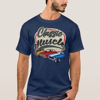 Classic muscle car Engine Car parts Muscle car  T-Shirt