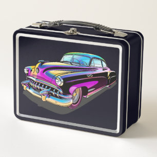 Classic Muscle Car Metal Lunch Box