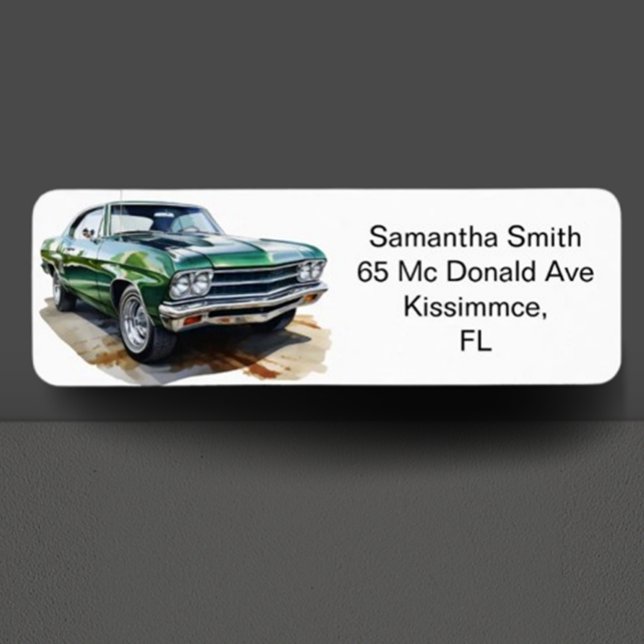 Classic Muscle Car Party (Celebrate in style with our classic green muscle car illustration!)