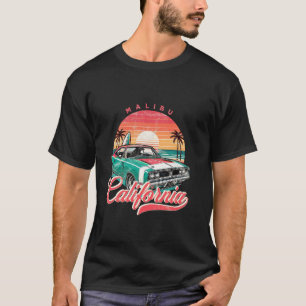 Classic Muscle Car Retro Malibu California Beach S T-Shirt