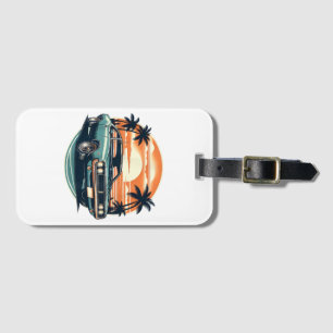 Classic Muscle Car Retro Vintage Style Luggage Tag