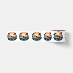 Classic Muscle Car Retro Vintage Style Satin Ribbon