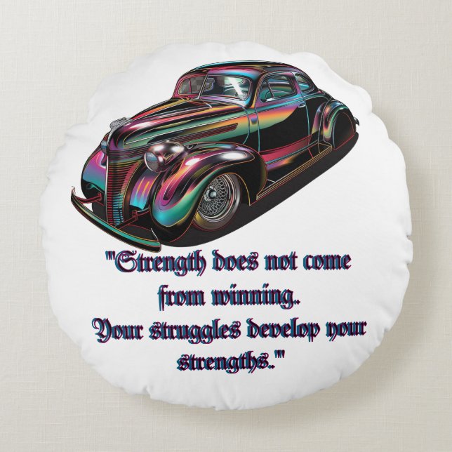 Classic Muscle Car Round Cushion (Front)