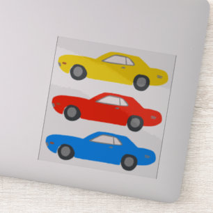 Classic Muscle Cars  Illustrated Vintage Sticker