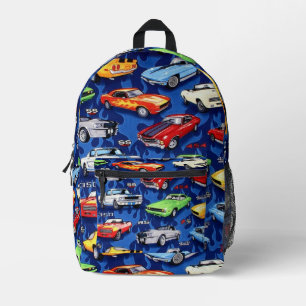 Classic Muscle Cars  Printed Backpack