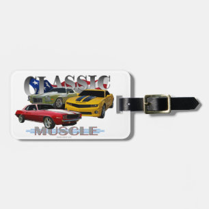 Classic muscle luggage tag