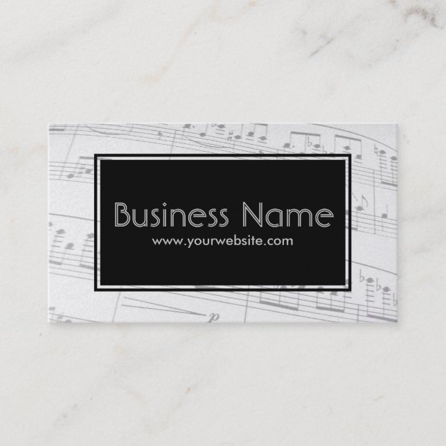 Classic Music Notes Musical Business Card (Front)