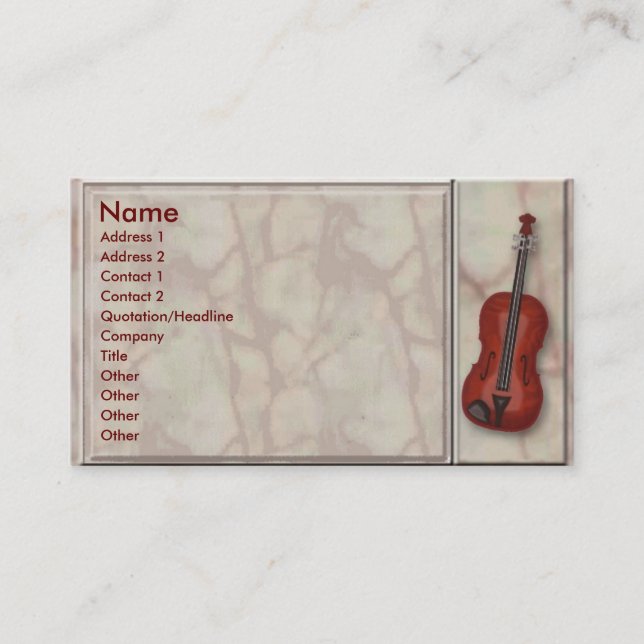 Classic Music Profile Card (Front)