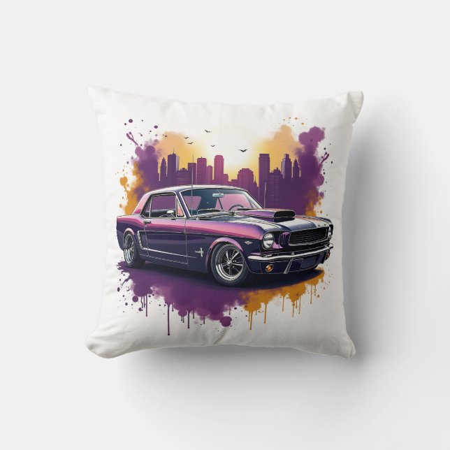 Classic Mustang Muscle Car  Cushion (Front)