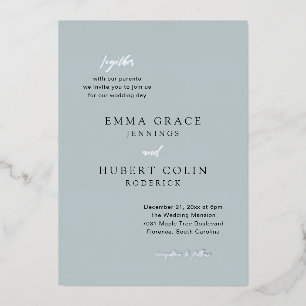 Classic Muted Blue Elegant Wedding