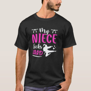 Classic My Niece Kicks Hard Karate Aunt Karate Aun T-Shirt