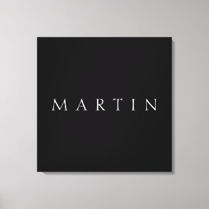 Classic Name (or word) Black & White Canvas Print