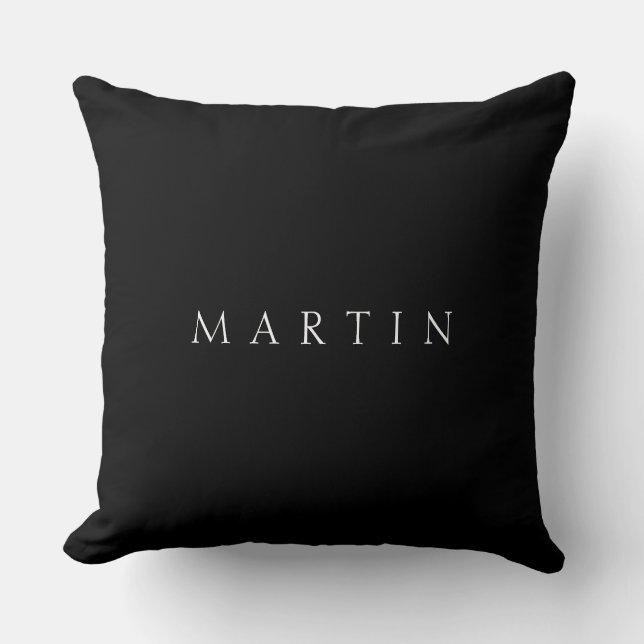 Classic Name (or word) | Black & White Cushion (Front)