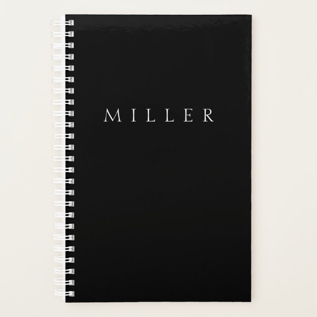 Classic Name (or word) | Black & White Planner (Front)