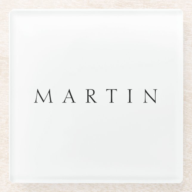 Classic Name (or word) Glass Coaster (Front)