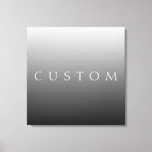 Classic Name or Word   Gradient Grey Canvas Print