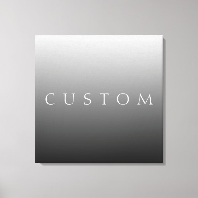 Classic Name or Word | Gradient Grey Canvas Print (Front)