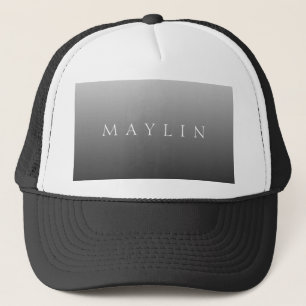 Classic Name or Word   Gradient Grey Trucker Hat