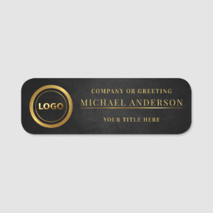 Classic Name Tag Gold Logo Professional Employee